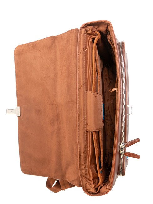 CAMPIONARIO - BLUE SQUARE OUT Mallette en cuir pour ordinateur portable 15" MARRON - Porte Documents Travail