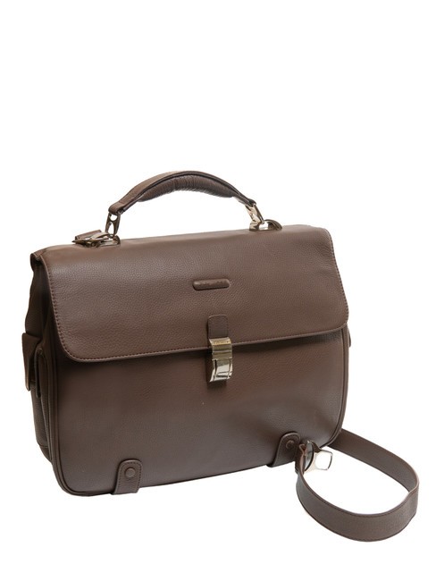 CAMPIONARIO - MODUS OUT Mallette en cuir, support ordinateur 15,6" MORO - Porte Documents Travail