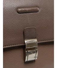PIQUADRO CAMPIONARIO - MODUS OUT Mallette en cuir, support ordinateur 15,6" MORO - Porte Documents Travail - 4