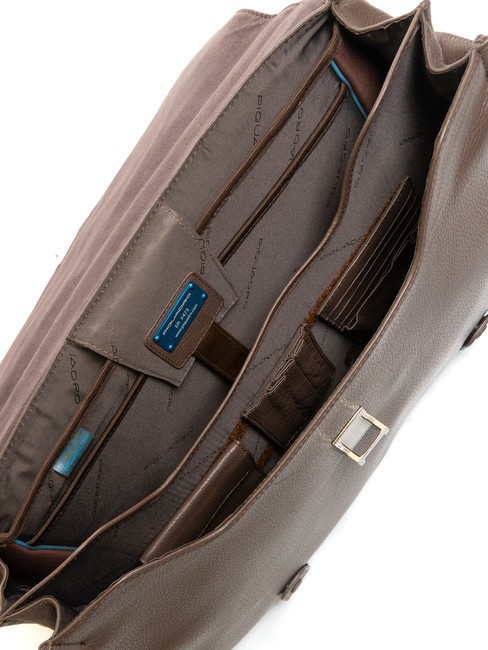CAMPIONARIO - MODUS OUT Mallette en cuir, support ordinateur 15,6" MORO - Porte Documents Travail
