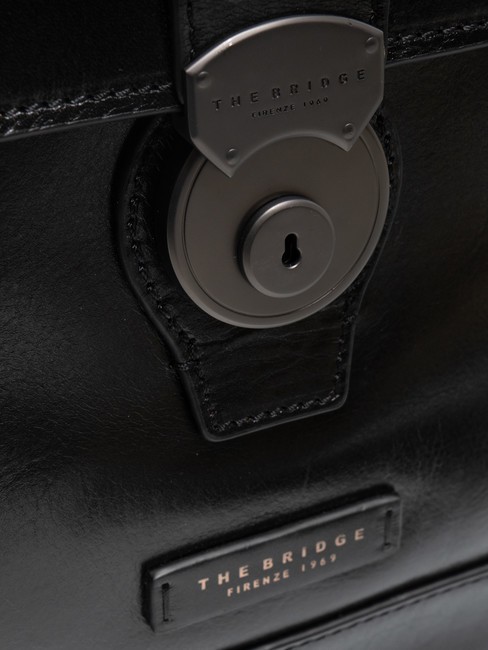 NERI  Mallette en cuir ruthénium noir / noir mat - Porte Documents Travail