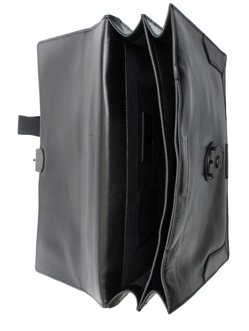 NERI  Mallette en cuir ruthénium noir / noir mat - Porte Documents Travail