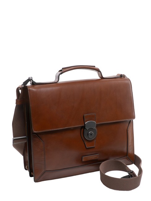 NERI  Mallette en cuir Marron / Ruthénium - Porte Documents Travail