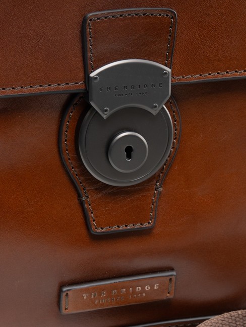 NERI  Mallette en cuir Marron / Ruthénium - Porte Documents Travail