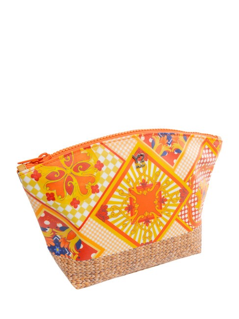 SICILY Trousse de beauté entièrement imprimée orange - Trousses