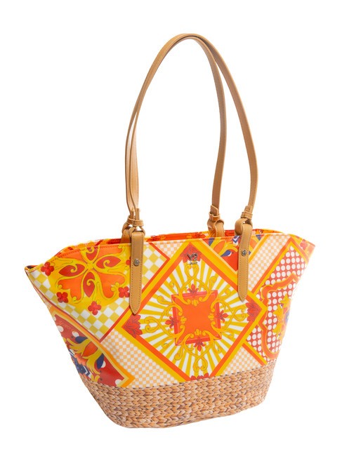 SICILY Sac shopping de plage moyen orange - Sacs pour Femme