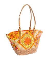YNOT SICILY Sac shopping de plage moyen orange - Sacs pour Femme - 2