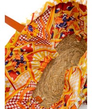 YNOT JAVA Grand sac de plage en paille orange - Sacs pour Femme - 4