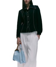 GIANNI CHIARINI PENELOPE Sac bandoulière en cuir avec bandoulière ciel-caramel - Sacs pour Femme - 7