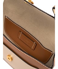 GIANNI CHIARINI ISA Sac en cuir à rabat, porté épaule caramel-crème - Sacs pour Femme - 4
