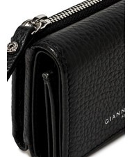 GIANNI CHIARINI WALLETS GRAIN Petit portefeuille en cuir grainé Noir - Portefeuilles Femme - 4
