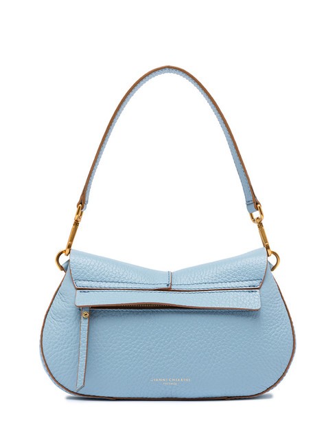 HELENA ROUND Sac en cuir avec double bandoulière ciel - Sacs pour Femme