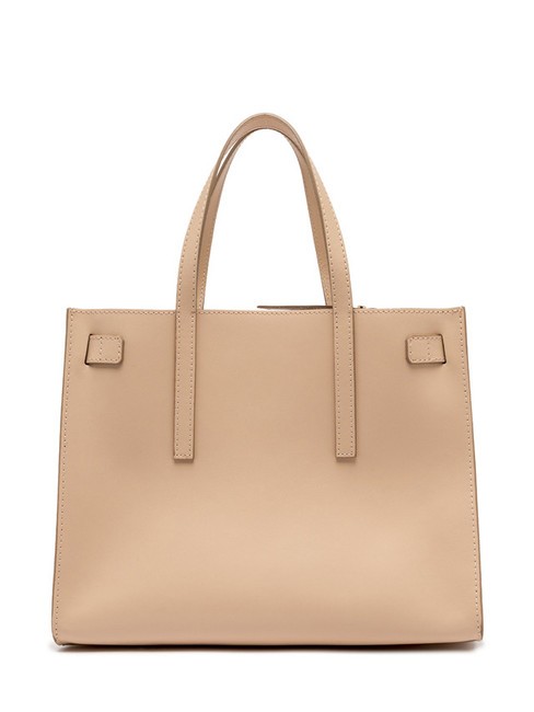 ALTEA Sac shopping en cuir avec bandoulière crème - Sacs pour Femme
