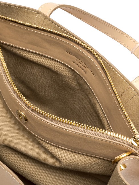 ALTEA Sac shopping en cuir avec bandoulière crème - Sacs pour Femme
