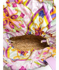 YNOT JAVA Sac de plage moyen en paille violet - Sacs pour Femme - 5