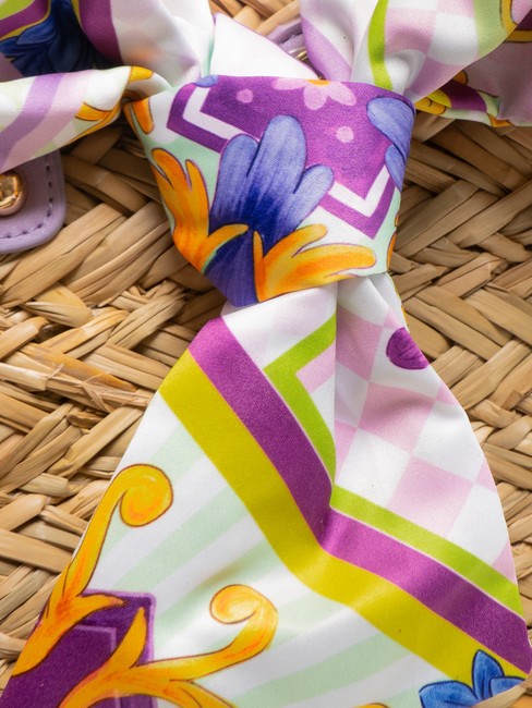 JAVA Grand sac de plage en paille violet - Sacs pour Femme