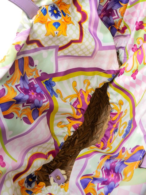 JAVA Grand sac de plage en paille violet - Sacs pour Femme