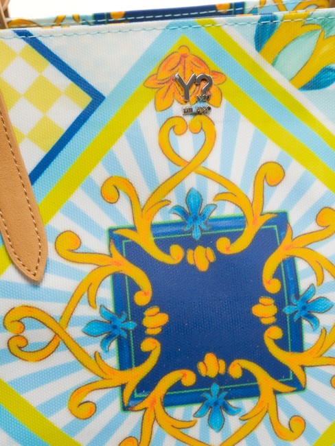 SICILY Sac shopping de plage moyen bleu - Sacs pour Femme