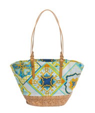 YNOT SICILY Sac shopping de plage moyen bleu - Sacs pour Femme - 4