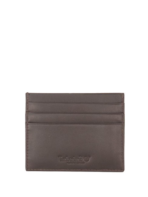 TB Porte-cartes plat en cuir marron foncé - Portefeuilles Homme