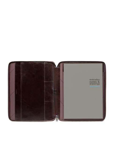 BLUE SQUARE Porte-bloc fin en cuir au format A4 ACAJOU - &Eacute;tui pour tablette & Organiseur