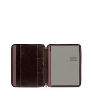 PIQUADRO BLUE SQUARE Porte-bloc fin en cuir au format A4 ACAJOU - &Eacute;tui pour tablette & Organiseur - 2