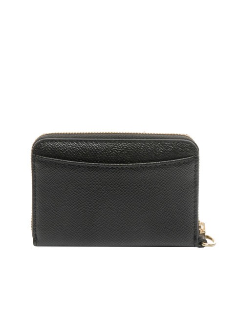 GARDENIA Petit portefeuille en cuir zippé Noir - Portefeuilles Femme