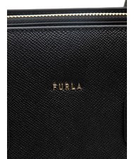 FURLA GARDENIA Sac à main en cuir imprimé Andromeda Noir - Sacs pour Femme - 5