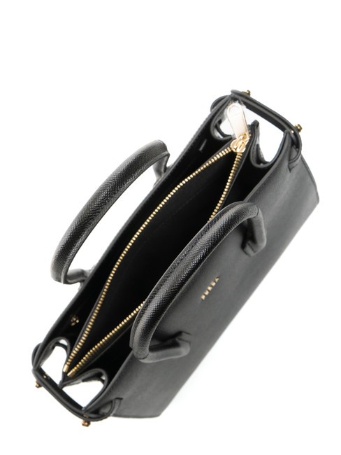 GARDENIA Sac à main en cuir imprimé Andromeda Noir - Sacs pour Femme