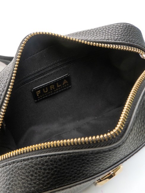 GARDENIA Sacoche pour appareil photo en cuir imprimé Keria tons noir + glace - Sacs pour Femme