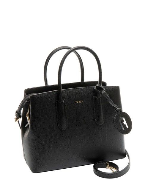 TESSA Sac cabas en cuir imprimé Andromeda Noir - Sacs pour Femme