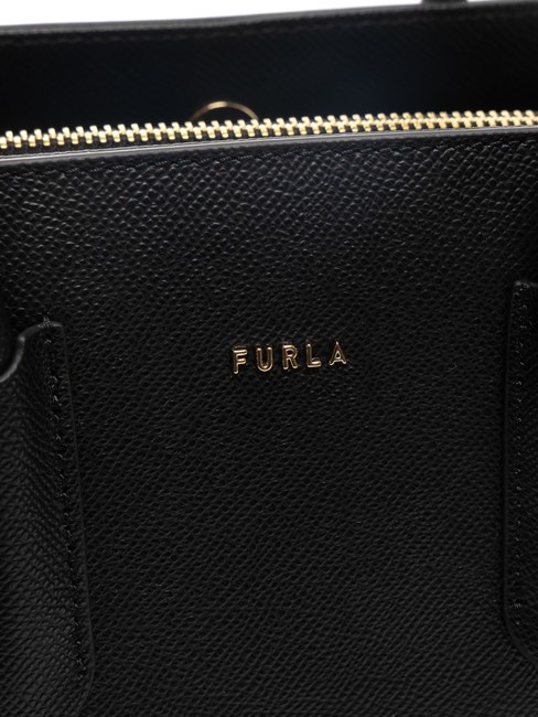 TESSA Sac cabas en cuir imprimé Andromeda Noir - Sacs pour Femme