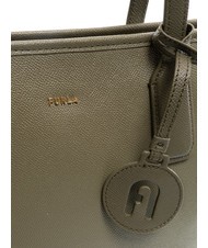 FURLA CLASSIC Sac cabas en cuir imprimé Andromeda sage - Sacs pour Femme - 5