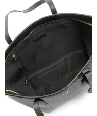 FURLA CLASSIC Sac cabas en cuir imprimé Andromeda Noir - Sacs pour Femme - 6
