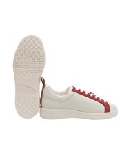 COCCINELLE MONOGRAM PERFORED BIMATERIAL Baskets en cuir de.w/rosew/m.gr - Chaussures Femme - 4