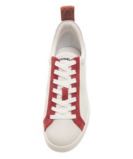 COCCINELLE MONOGRAM PERFORED BIMATERIAL Baskets en cuir de.w/rosew/m.gr - Chaussures Femme - 3