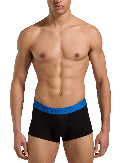 FASHION BICOLOR Lot de 3 boxers blanc marine noir - Slip homme
