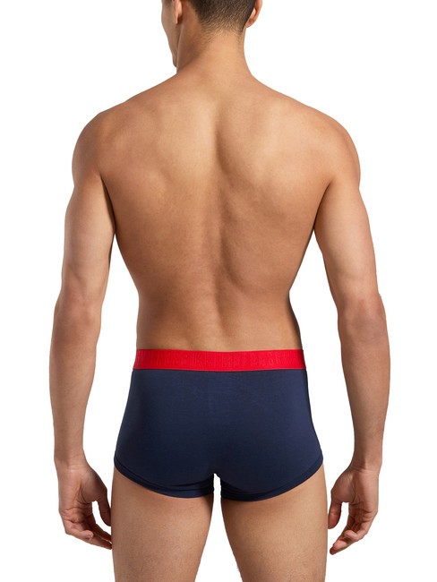 FASHION BICOLOR Lot de 3 boxers blanc marine noir - Slip homme