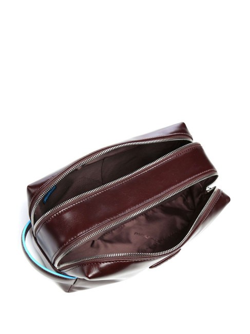 BLUE SQUARE  Trousse de beauté en cuir ACAJOU - Trousses