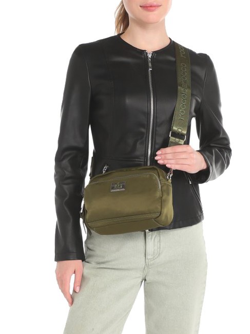 GLORIA Petit sac bandoulière avec poche vert militaire - Sacs pour Femme
