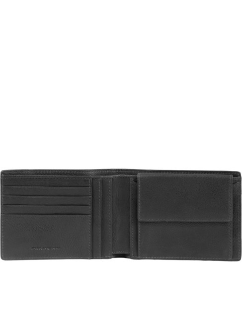 CARL Portefeuille en cuir avec porte-monnaie Noir - Portefeuilles Homme