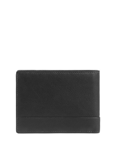CARL Portefeuille en cuir avec porte-monnaie Noir - Portefeuilles Homme