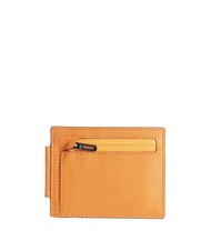 PIQUADRO URBAN Porte-cartes de crédit en cuir avec zip ORANGE - Portefeuilles Homme - 2