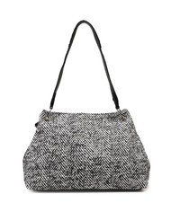 ROCCOBAROCCO ADELE Sac en tissu à chevrons avec bandoulière laine noire - Sacs pour Femme - 3