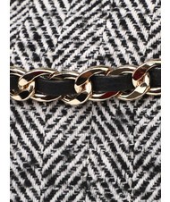 ROCCOBAROCCO ADELE Sac en tissu à chevrons avec bandoulière laine noire - Sacs pour Femme - 4