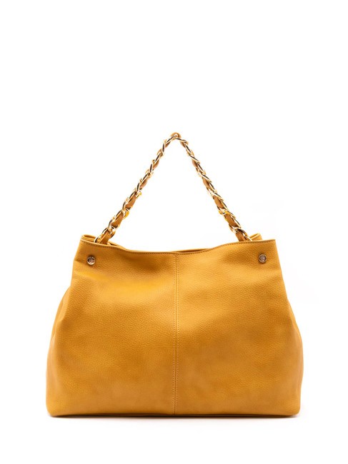 ADELE Sac &agrave; main avec bandouli&egrave;re jaune ocre - Sacs pour Femme