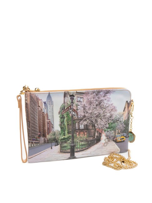 YESBAG Pochette avec manchette et bandoulière New York est - Sacs pour Femme