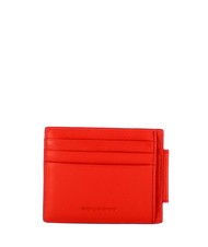 PIQUADRO URBAN Porte-cartes de crédit en cuir avec zip ROUGE - Portefeuilles Homme - 2