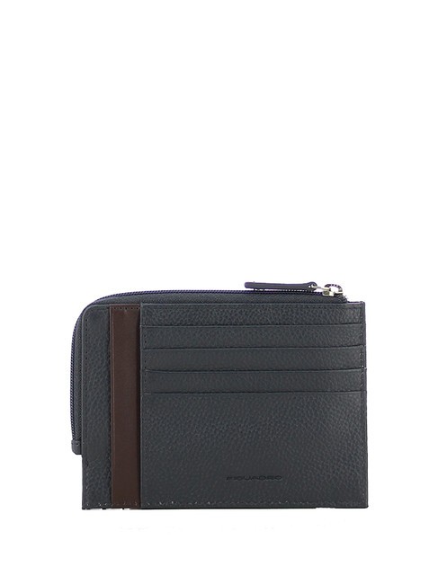 Porte carte En cuir bleu / brun - Portefeuilles Homme
