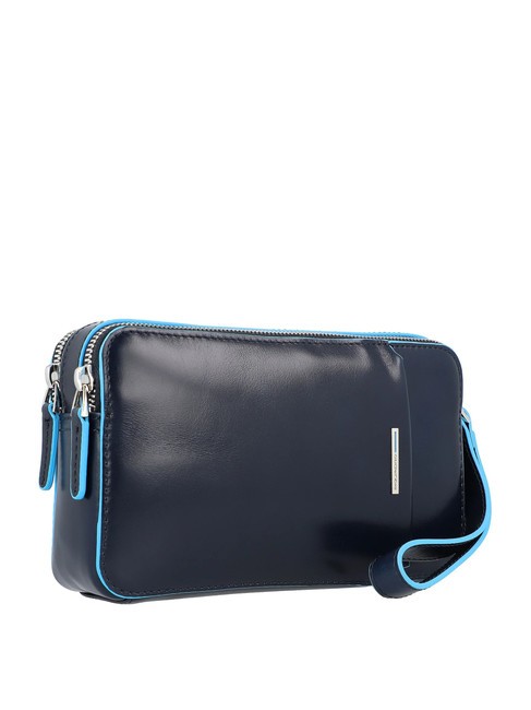 BLUE SQUARE Pochette en cuir bleu - Sacs pour Femme
